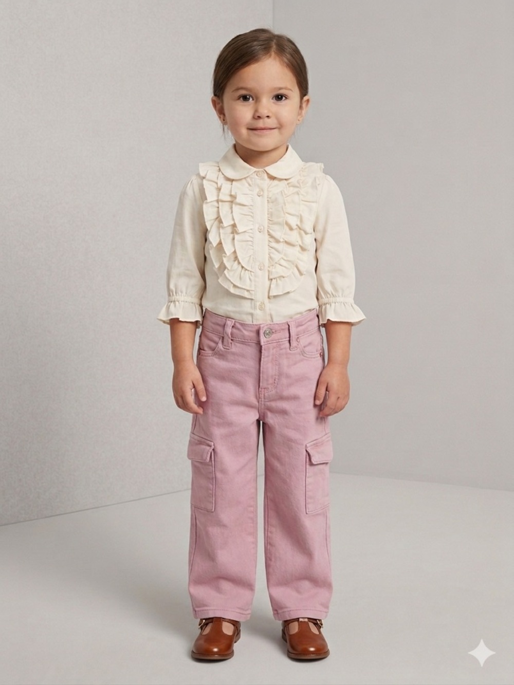 DKNY Toddler Girls Pink Cargo Pants 2T Streetwear Urban Chic Utilitarian Barbie